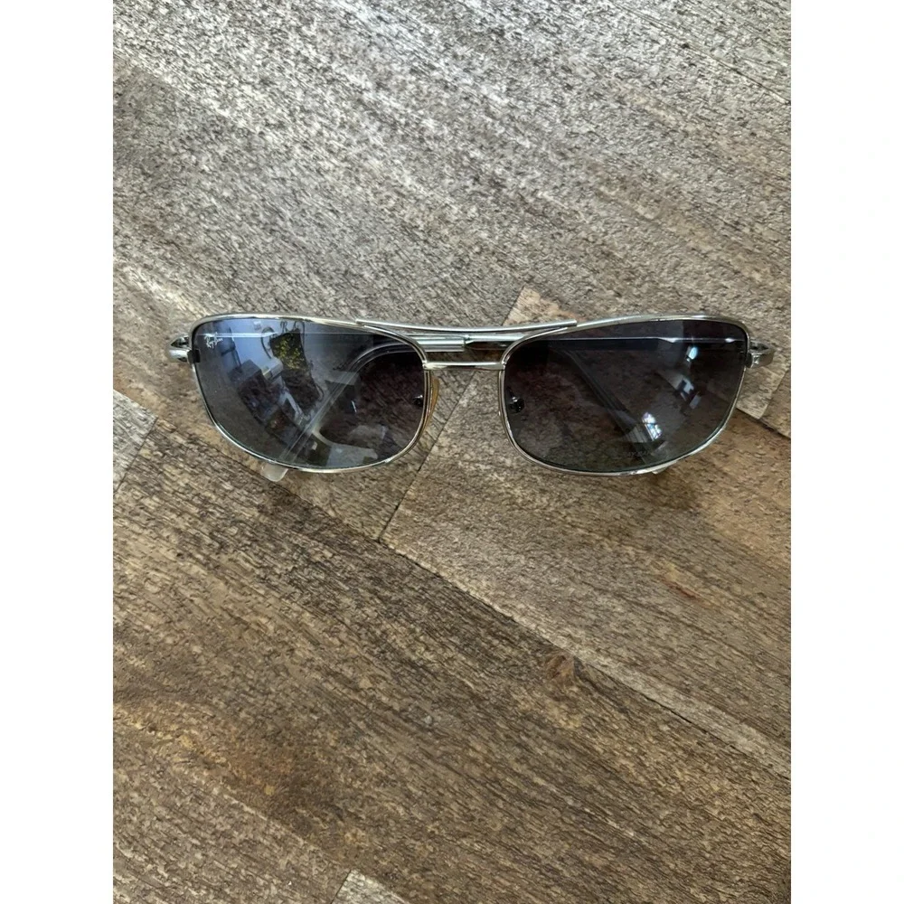 Vintage B&L Ray-Ban USA Aviator Sunglasses Silver Square Lens w/case Rare VTG OG